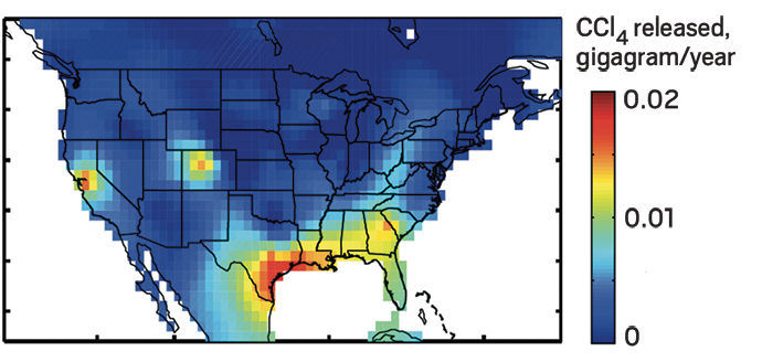 US Carbon Tetrachloride Emissions Two   09410 Scicon Heatmap 690