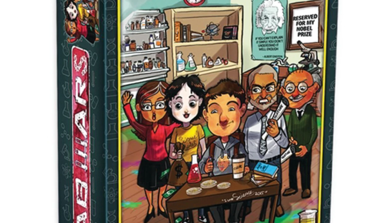 Card game, infographics celebrate science