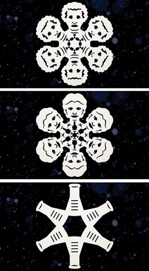 Flurry Paper Snowflakes (Set of Three)