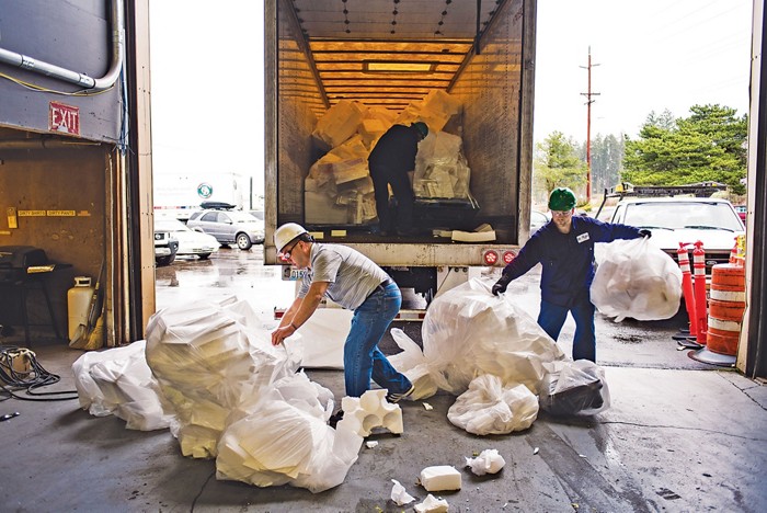 Orange Hefty Energy Bags piling up in Boise instead of being