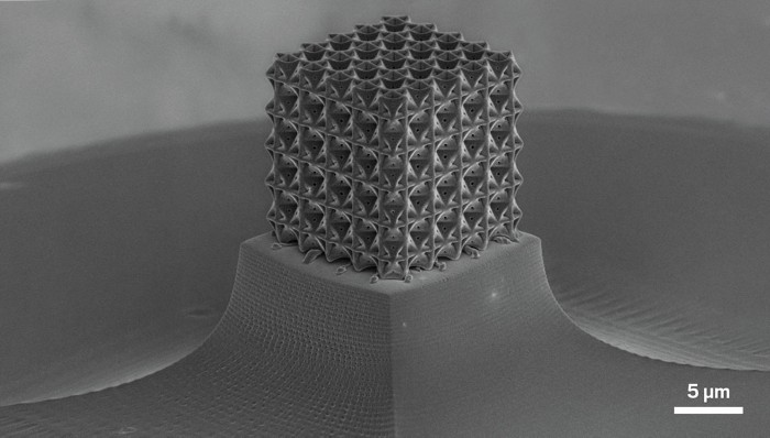 Ceramic lattices that are stronger than diamond