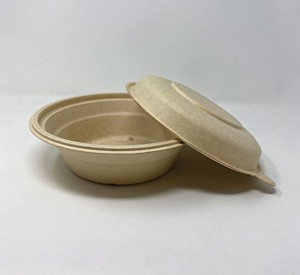 Heres Your New Product Title: Kraft Paper Takeout Bowls Disposable