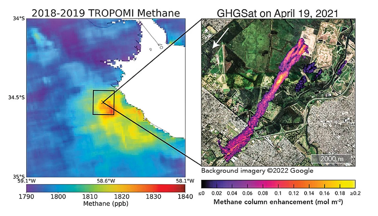 Methane-monitoring satellites spot landfill superemitters