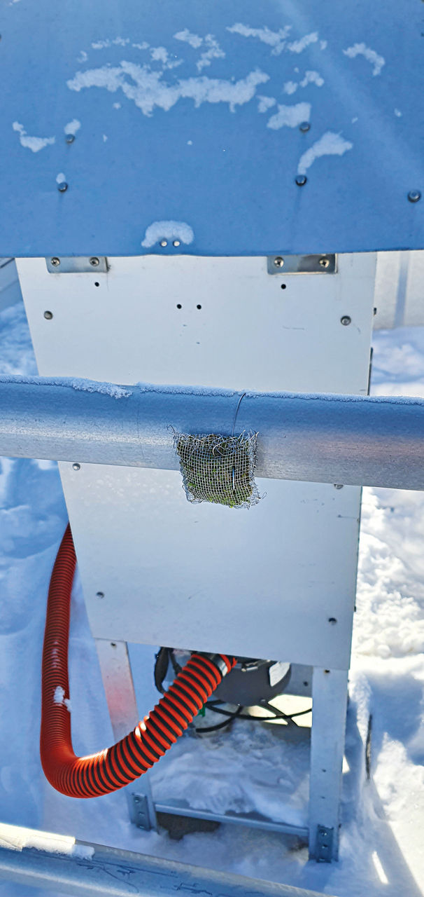 Equpment in the snow.