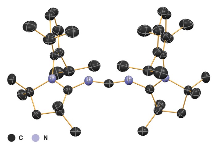 Crystalline dication defies the octet rule