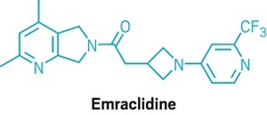 Chemical structure of emraclidine.
