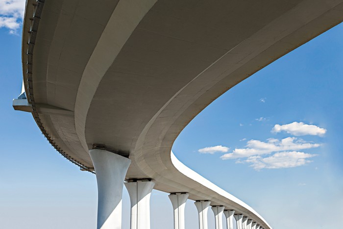 A large concrete structure.