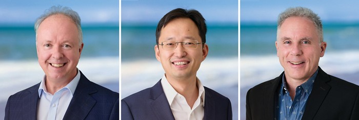 Composite image of three headshots.