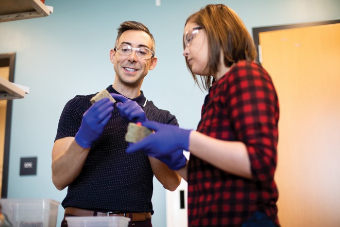 Wil Srubar’s lab is full of living materials