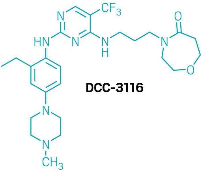 Chemical structure of DCC-3116.