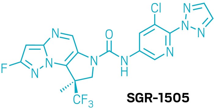 Chemical structure of SGR-1505.