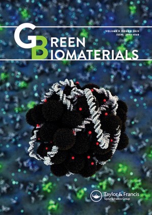 The cover of an academic journal called Green Biomaterials.