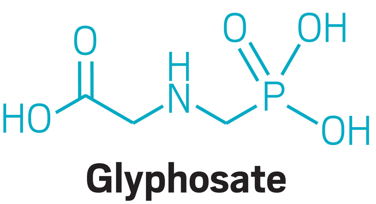 A structure of glyphosate.