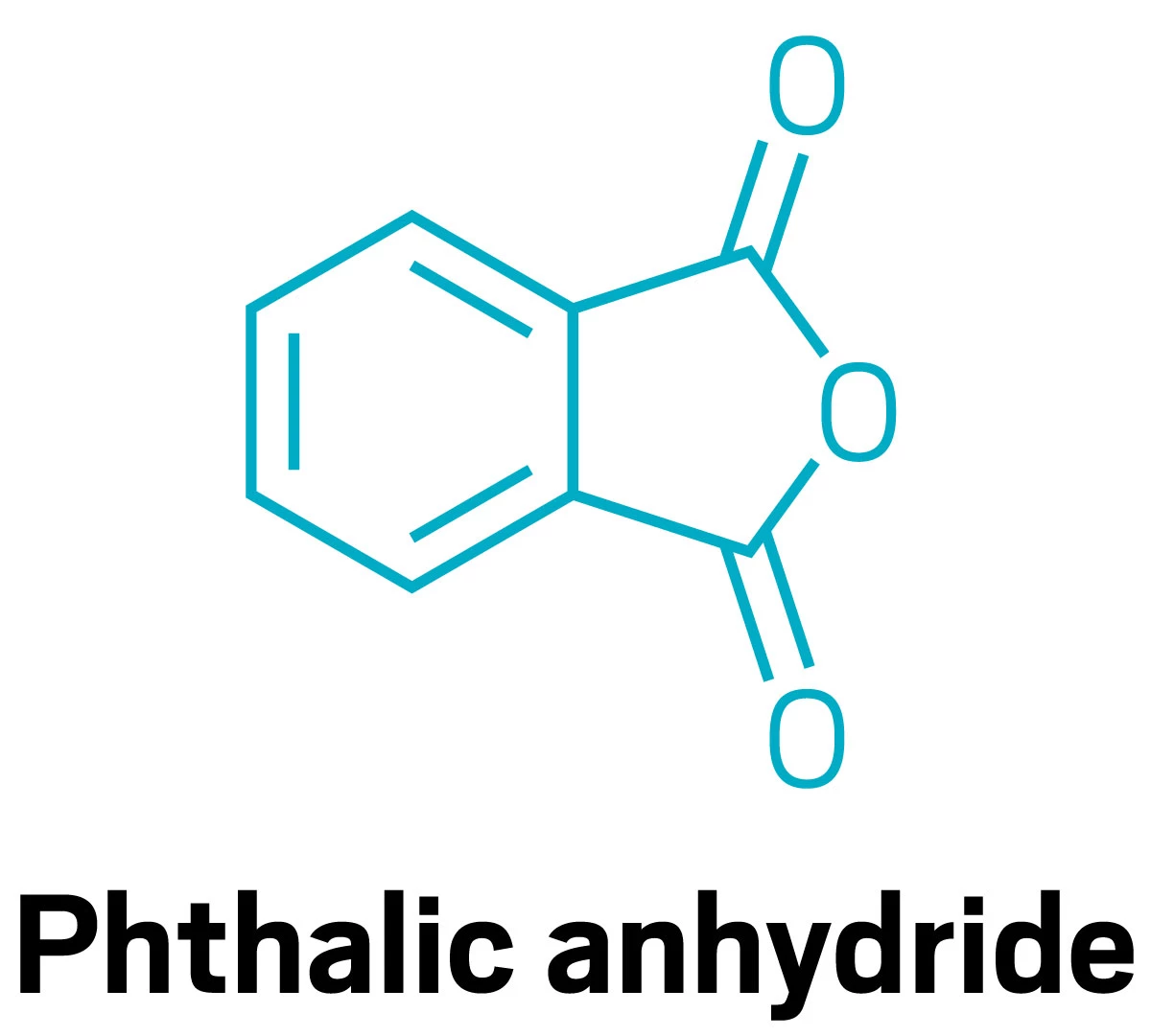 Structure of phthalic anhydride.