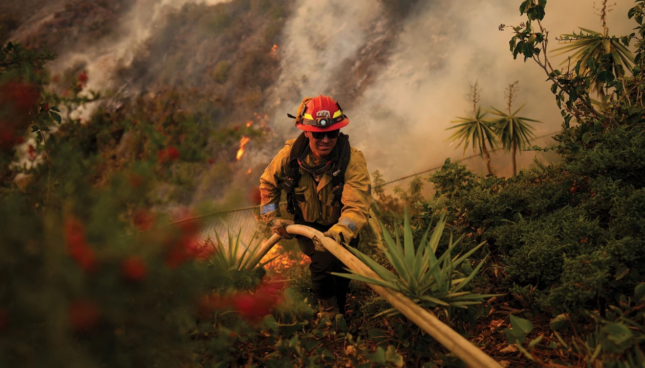 Firefighters wear wristbands to track harmful exposures