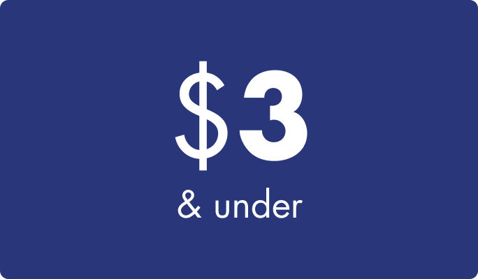 $3 & under price category