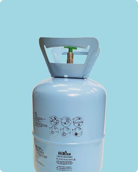 Bonbonnes et pompes d'hélium