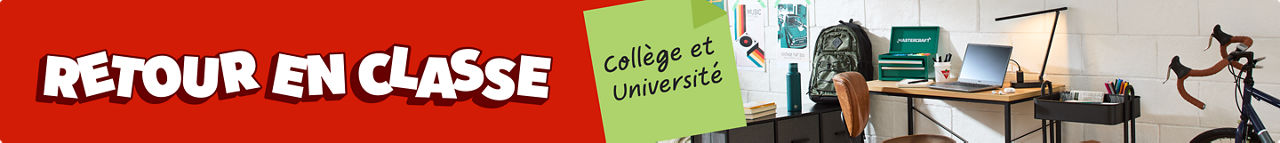 Magasinez des fournitures scolaires pour le collège et l’université.