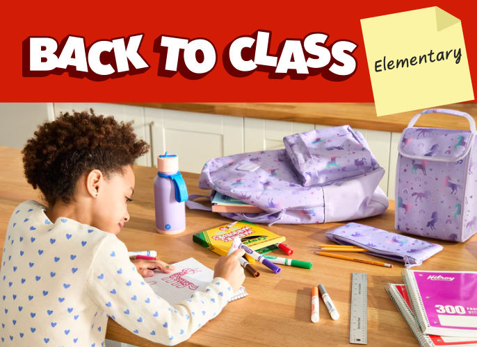 Shop Back to Class essentials for elementary school.
