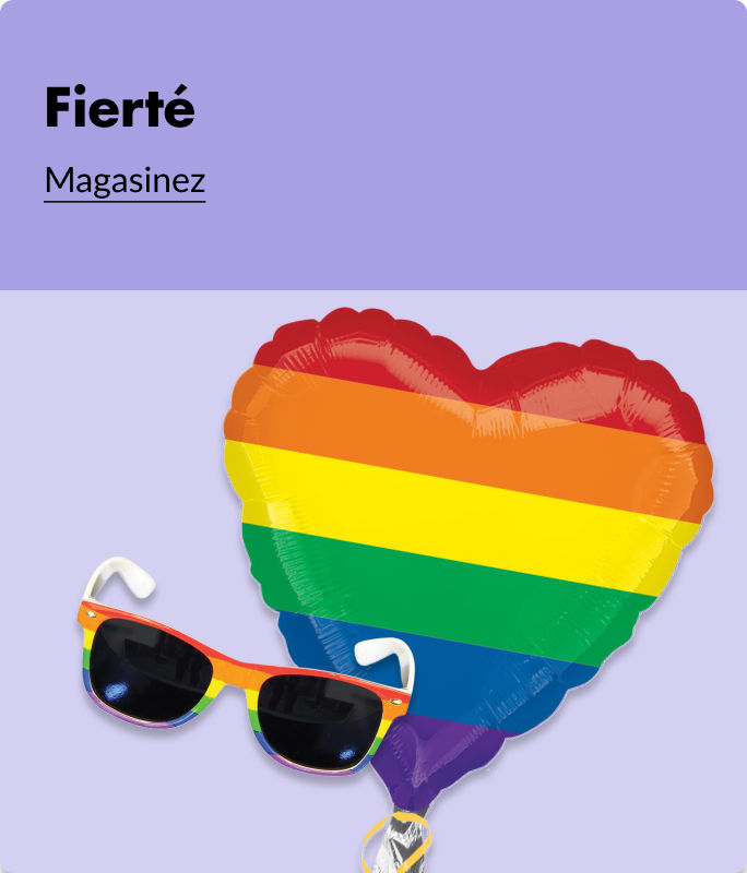 Des lunettes de soleil et un ballon arc-en-ciel.