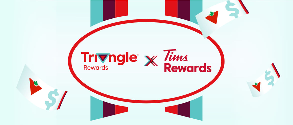 Earn twice in one Tims® run* Sub-copy Link your accounts to earn both Canadian Tire Money® and Tims Rewards™ Points at Tims®.†