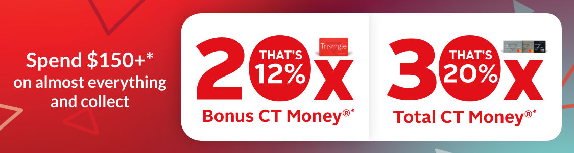 Triangle Rewards Bonus Day Friday, June 25, 2026. *Pre-tax purchase. Conditions apply. Learn More