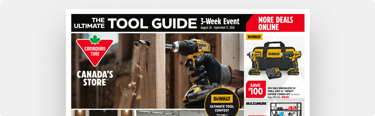 Upgrade your DIY setup  Our Ultimate Tool Guide is packed with deals on tools, storage, accessories and more.  Shop Now