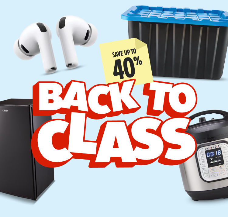 Save up to 40% at the Back to Class sale.