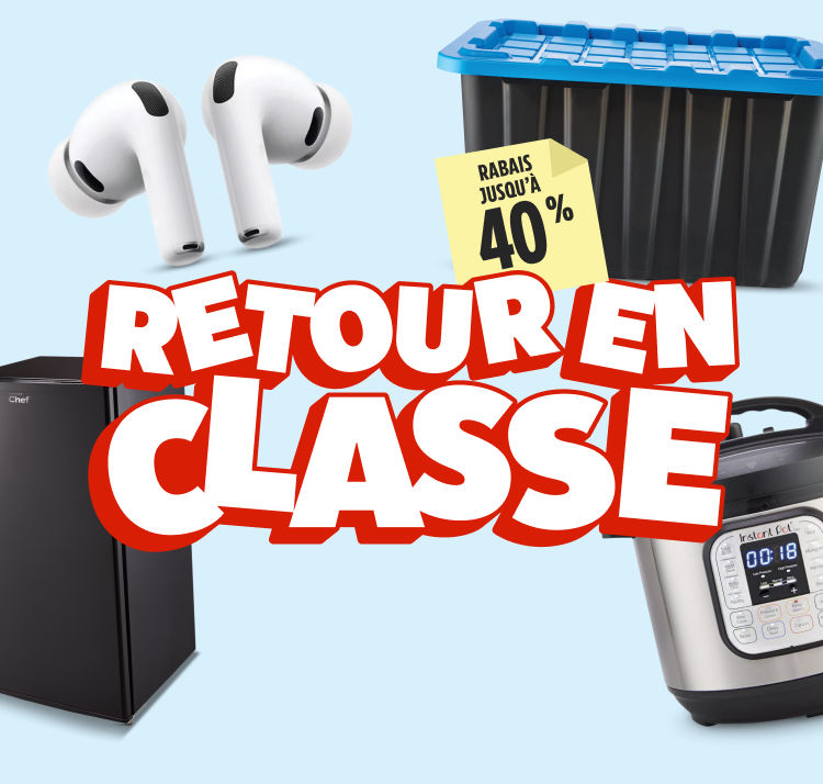 Économisez jusqu’à 40&nbsp;% lors du Solde Retour en classe.