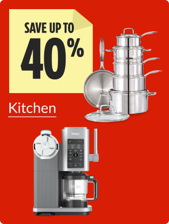 Save up to 40% on Kitchen products now.