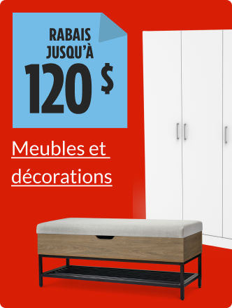 Économisez jusqu’à 120 $ sur le mobilier et la décoration dès maintenant.