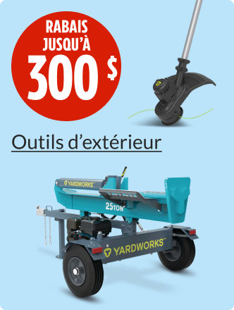 Économisez jusqu’à 300&nbsp;$ sur les outils d’extérieur.