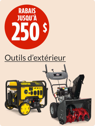 Économisez jusqu’à 250&nbsp;$ sur les outils d’extérieur.
