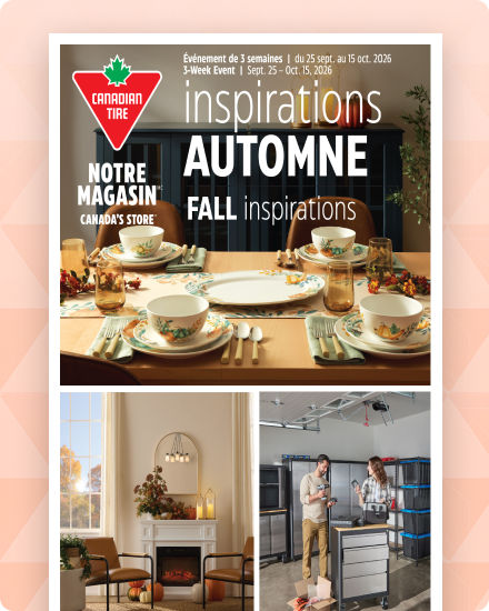Consultez le guide Inspirations pour l’automne dès maintenant.