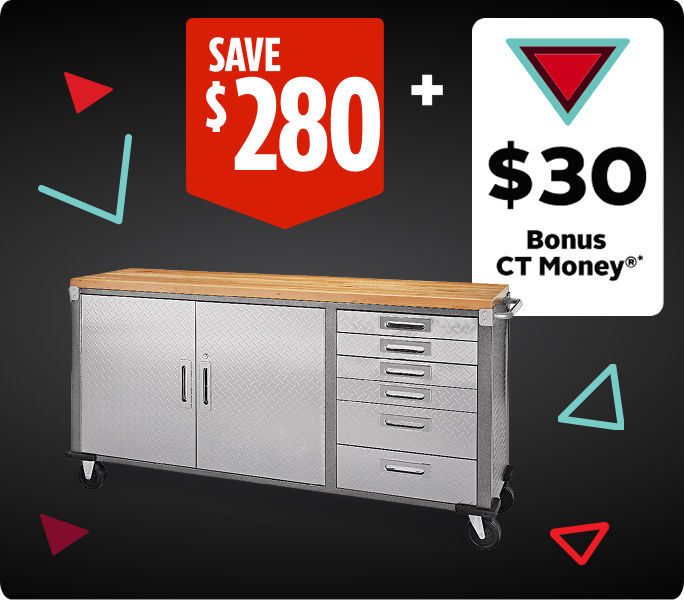 Save $280 and earn $30 Bonus CT Money on Mastercraft Diamond Series Work Station.