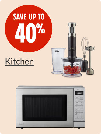 Save up to 40% on Kitchen products.