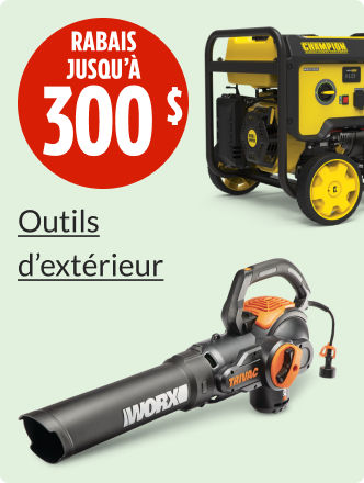 Économisez jusqu’à 300&nbsp;$ sur les outils d’extérieur.