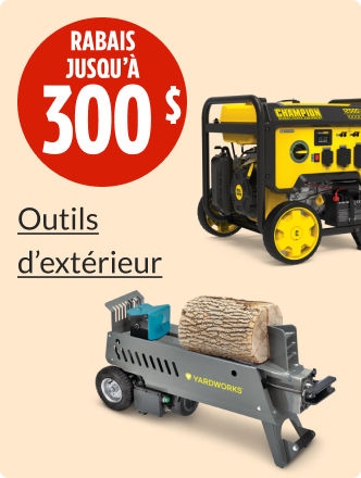 Économisez jusqu’à 300&nbsp;$ sur les outils d’extérieur.