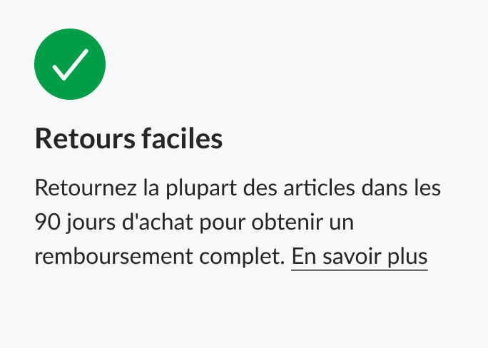 Retours faciles
