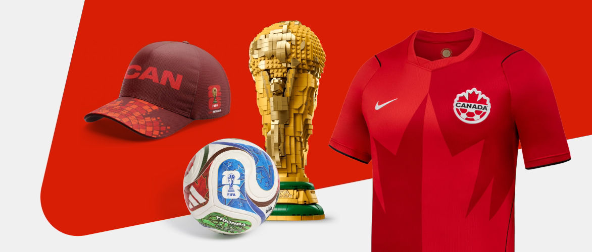 Magasinez les accessoires pour les partisans de soccer : maillots et casquettes, ballons de soccer et des objets de collection sur le thème de soccer.