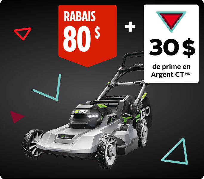Tondeuse à pousser sans fil EGO POWER+ de 56 V RABAIS DE 80 $ + OBTENEZ 30&nbsp;$ EN ARGENT CTMD