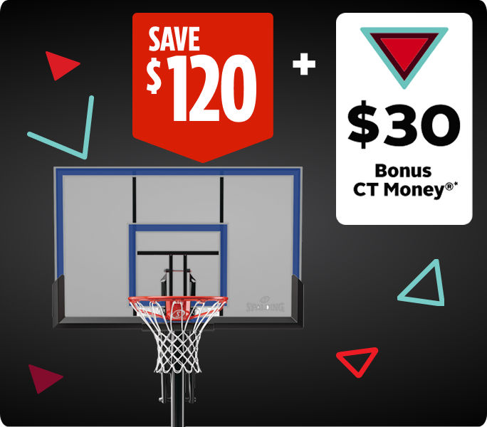 Spalding Hercules Portable Basketball Backboard, 50-in SAVE $120 + GET $30 CT MONEY®