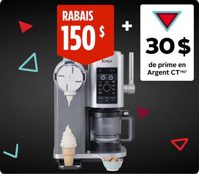 Appareil à desserts glacés et crème glacée molle Ninja CREAMi Swirl RABAIS DE 150 $ + OBTENEZ 30&nbsp;$ EN ARGENT CTMD
