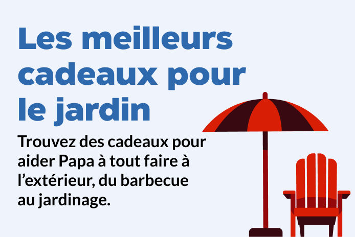 Les meilleurs cadeaux pour le jardin. Trouvez des cadeaux pour aider Papa à tout faire à l’extérieur, du barbecue au jardinage.