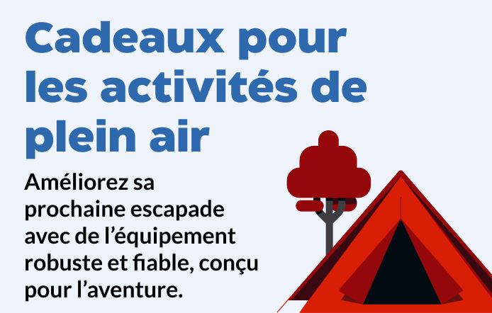 Améliorez sa prochaine escapade avec de l’équipement robuste et fiable, conçu pour l’aventure.
