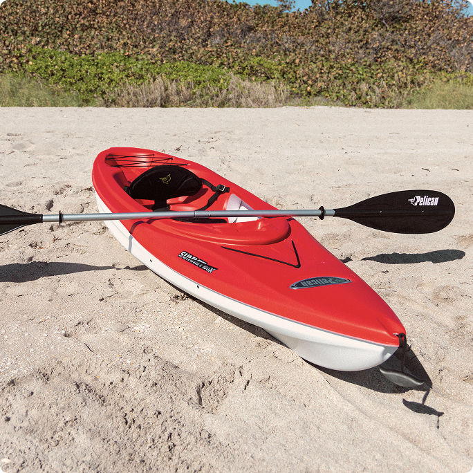 Magasinez des canots et kayaks.