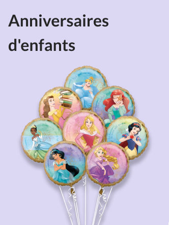 Un bouquet de ballons à thème des Princesses Disney.