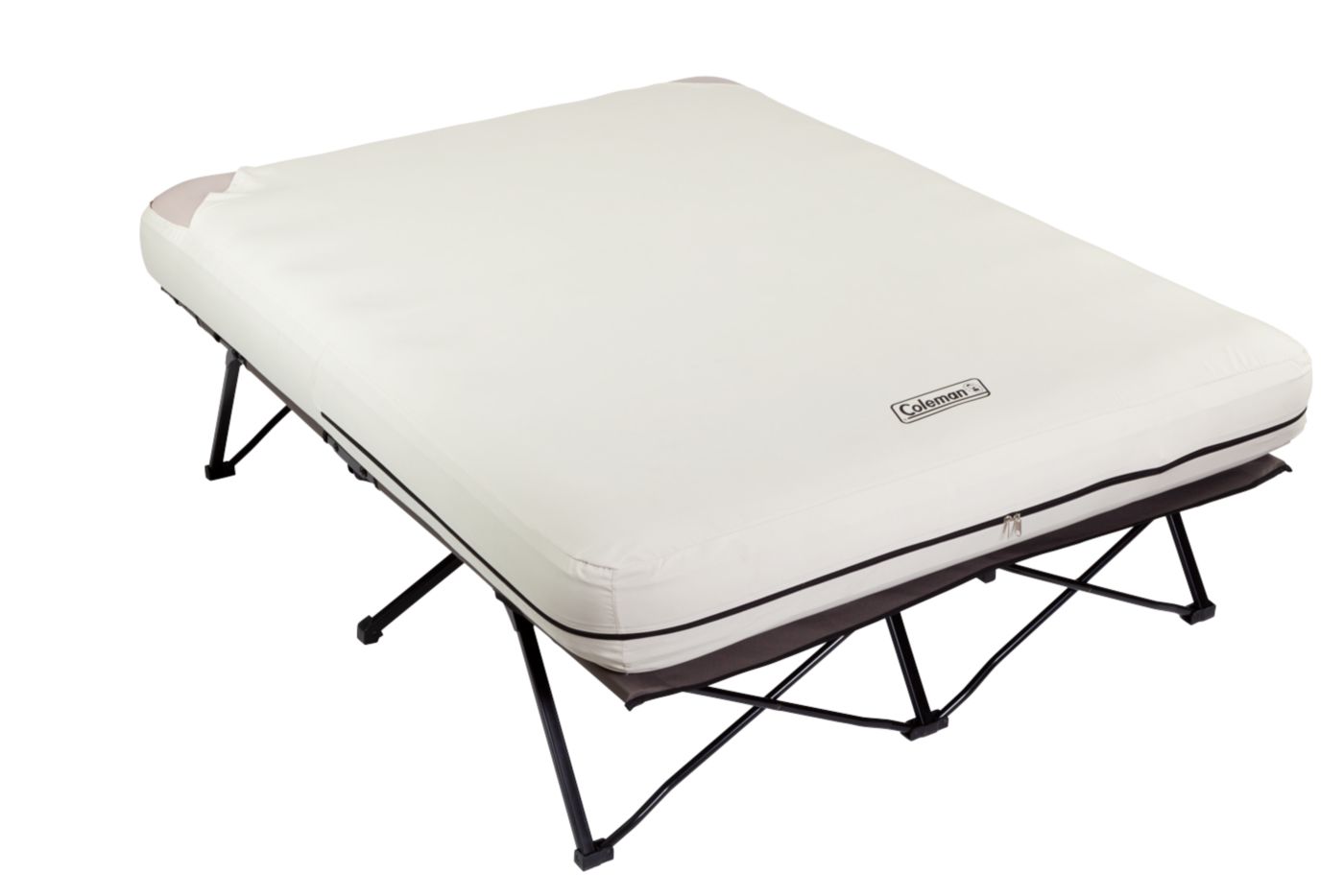 coleman airbed cot with side table