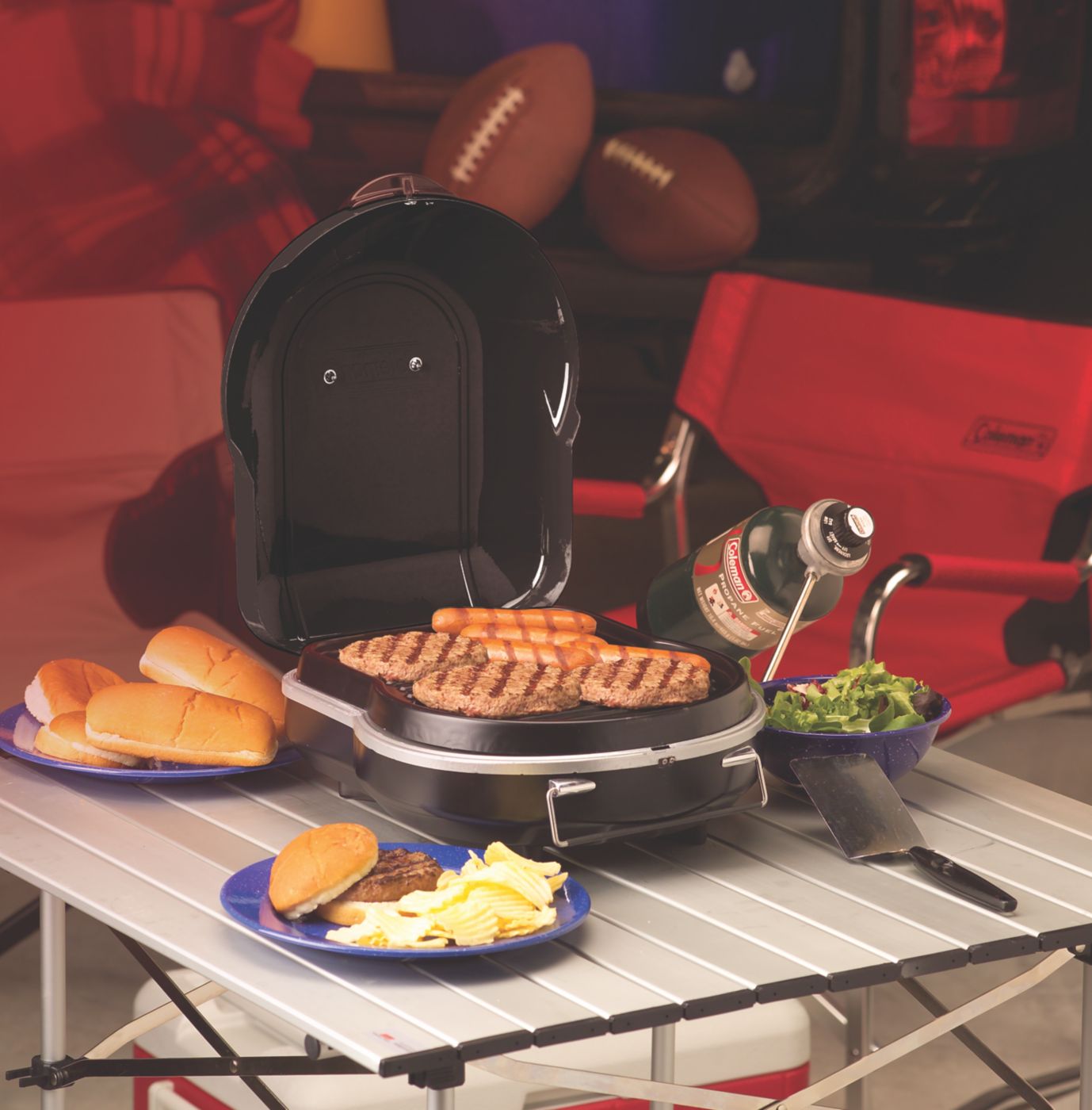 coleman fold n go propane grill