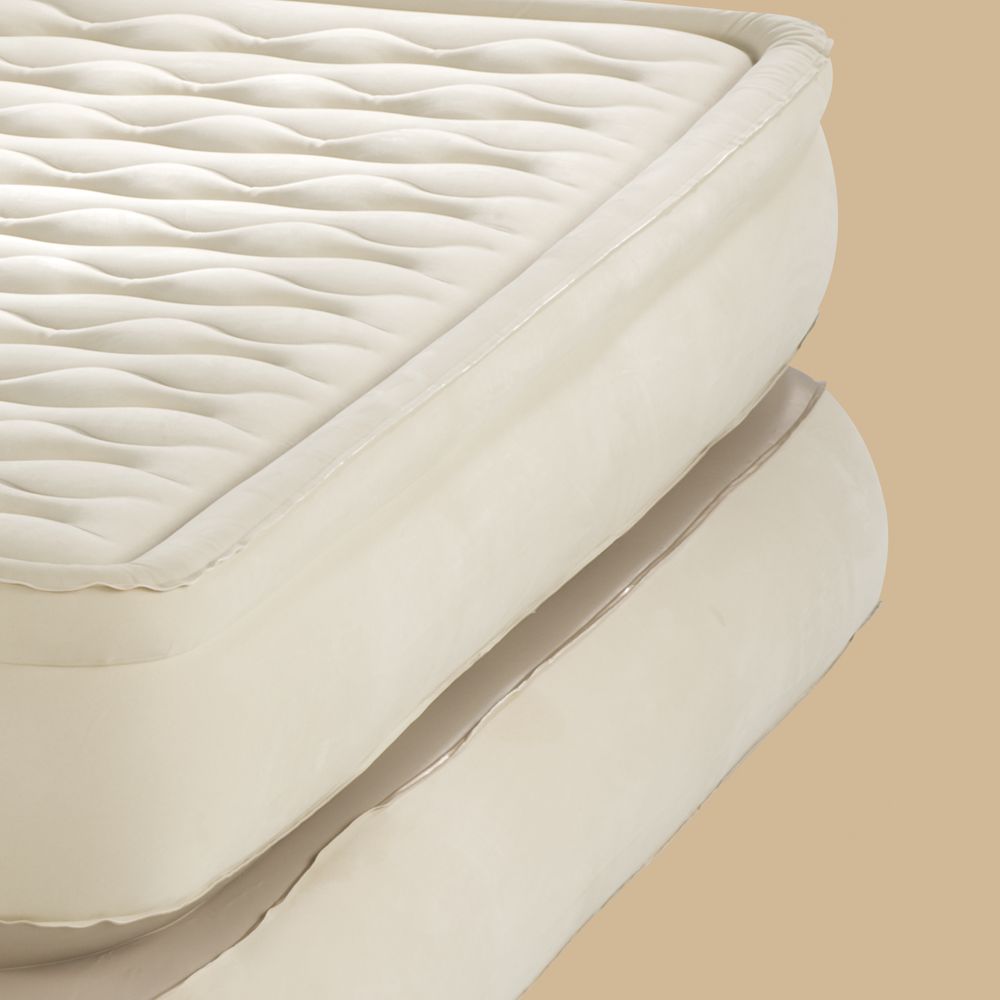 24 Inch Raised Pillowtop Air Mattress In Tan Queen Aerobed